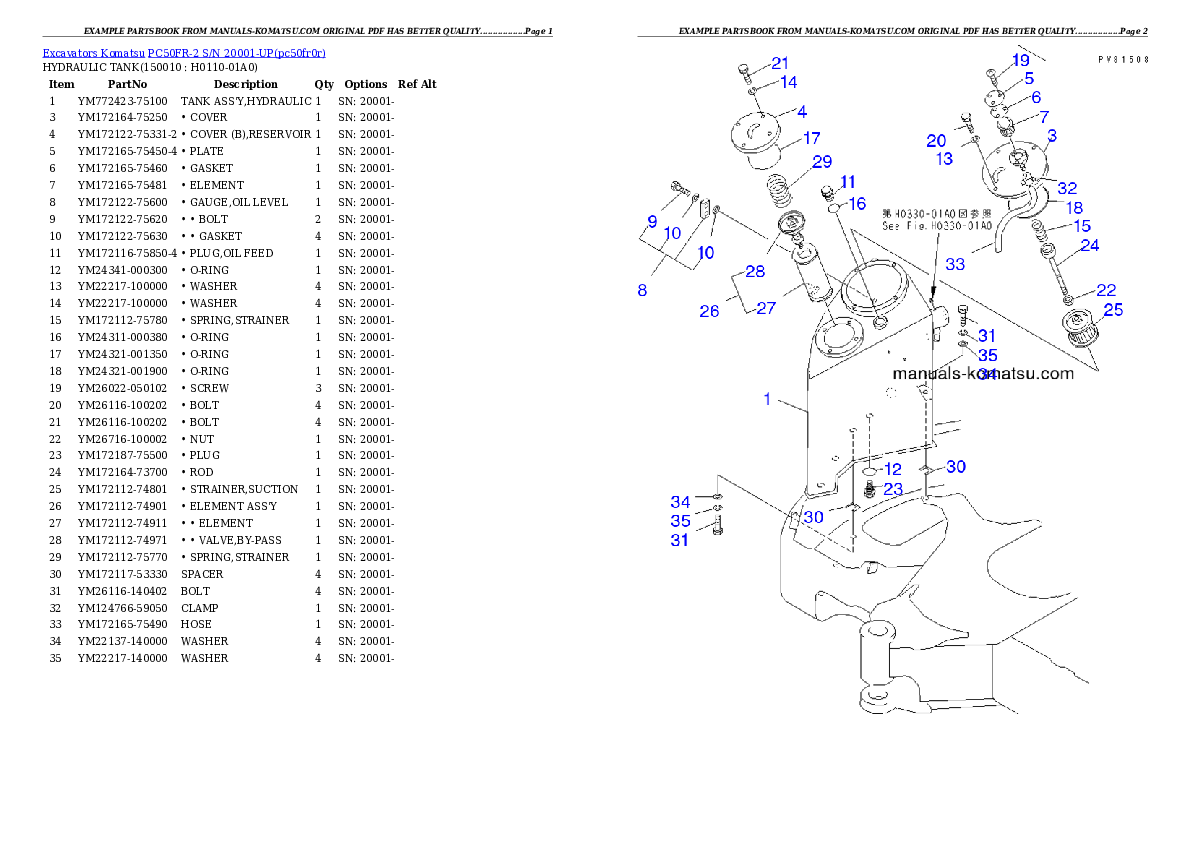 Protected: PC50FR-2 S/N 20001-UP Partsbook