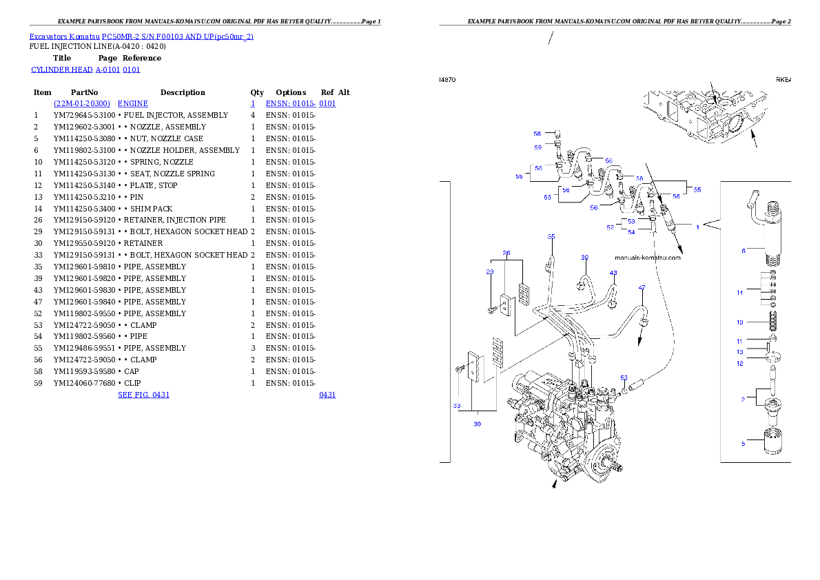 Protected: PC50MR-2 S/N F00103 AND UP Partsbook