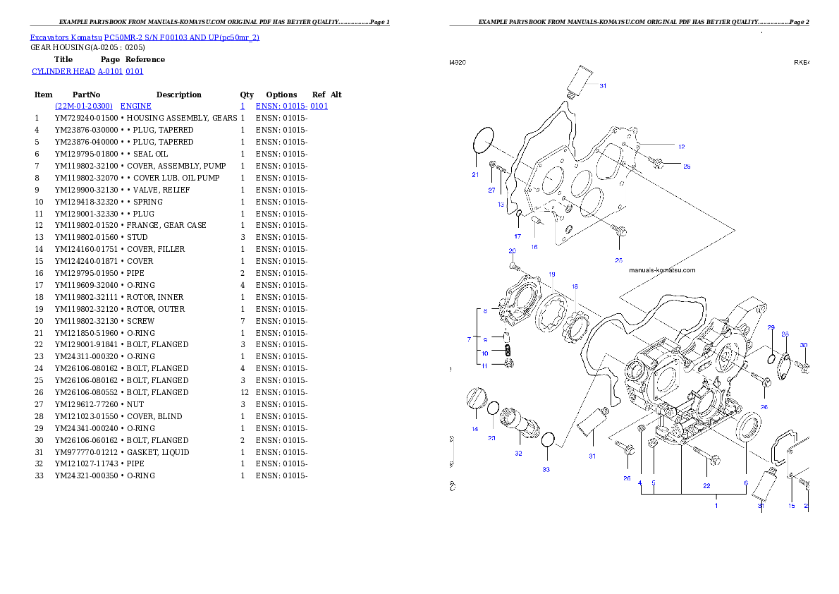 Protected: PC50MR-2 S/N F00103 AND UP Partsbook