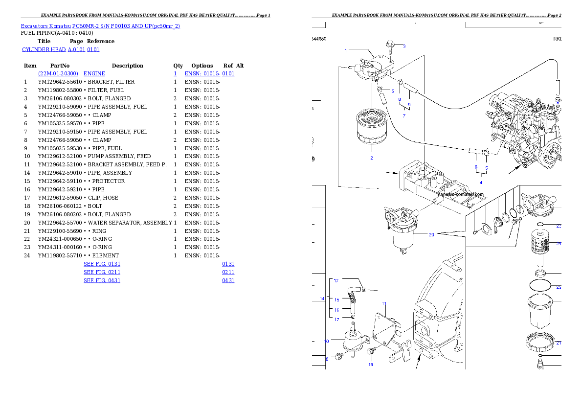 Protected: PC50MR-2 S/N F00103 AND UP Partsbook