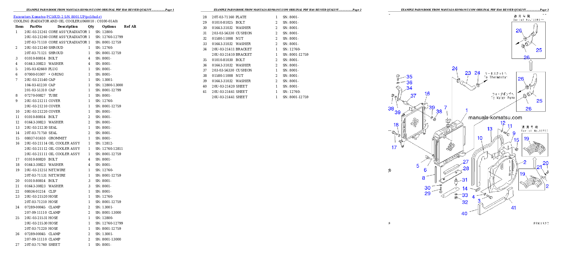 Protected: PC50UD-2 S/N 8001-UP Partsbook