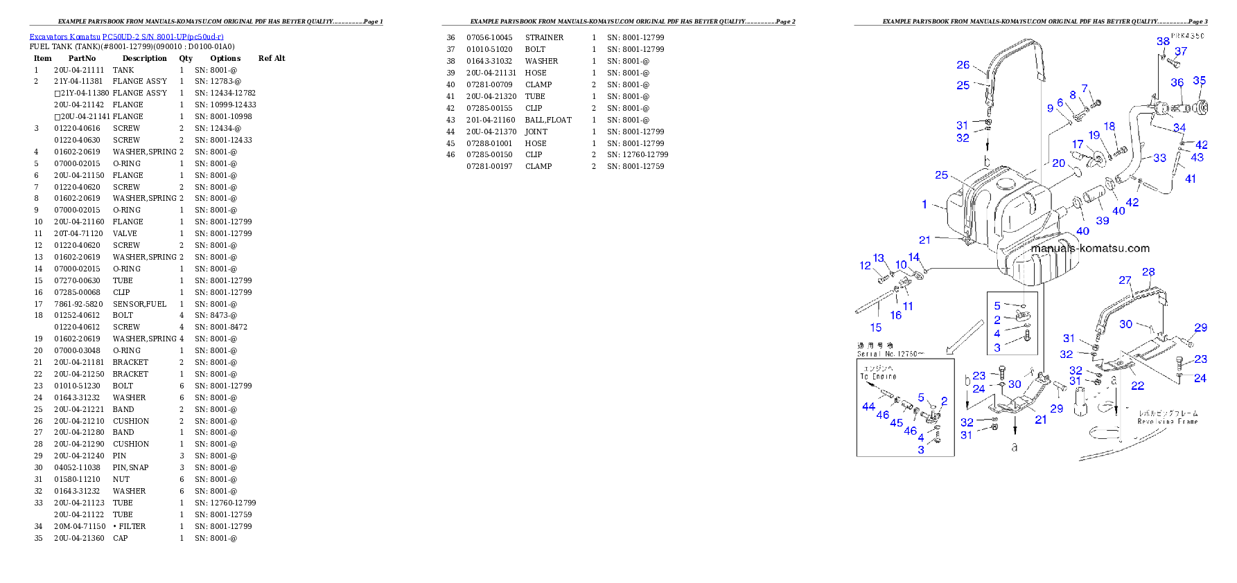 Protected: PC50UD-2 S/N 8001-UP Partsbook