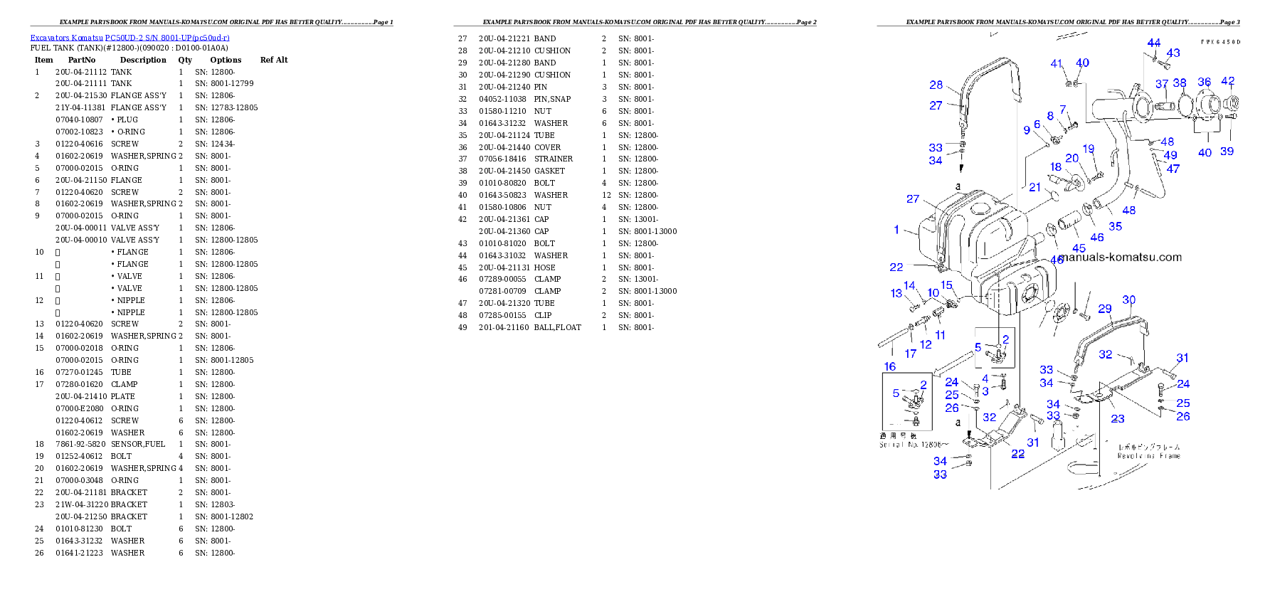Protected: PC50UD-2 S/N 8001-UP Partsbook