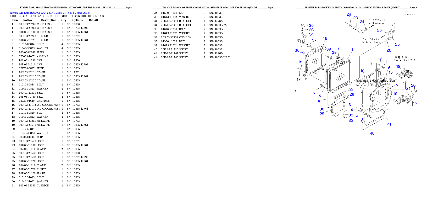Protected: PC50UU-2 S/N 10835-UP (For EU) Partsbook