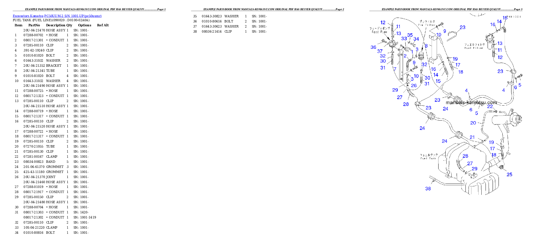 Protected: PC50UUM-2 S/N 1001-UP Partsbook
