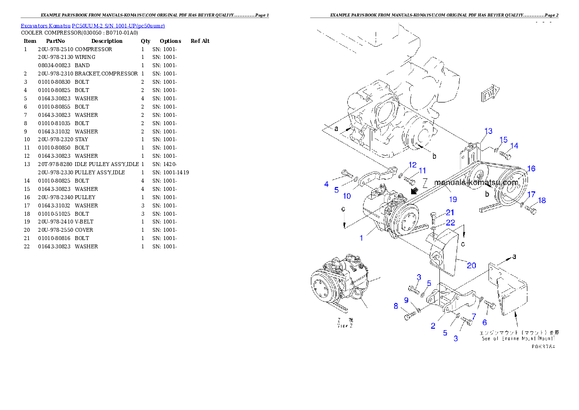 Protected: PC50UUM-2 S/N 1001-UP Partsbook