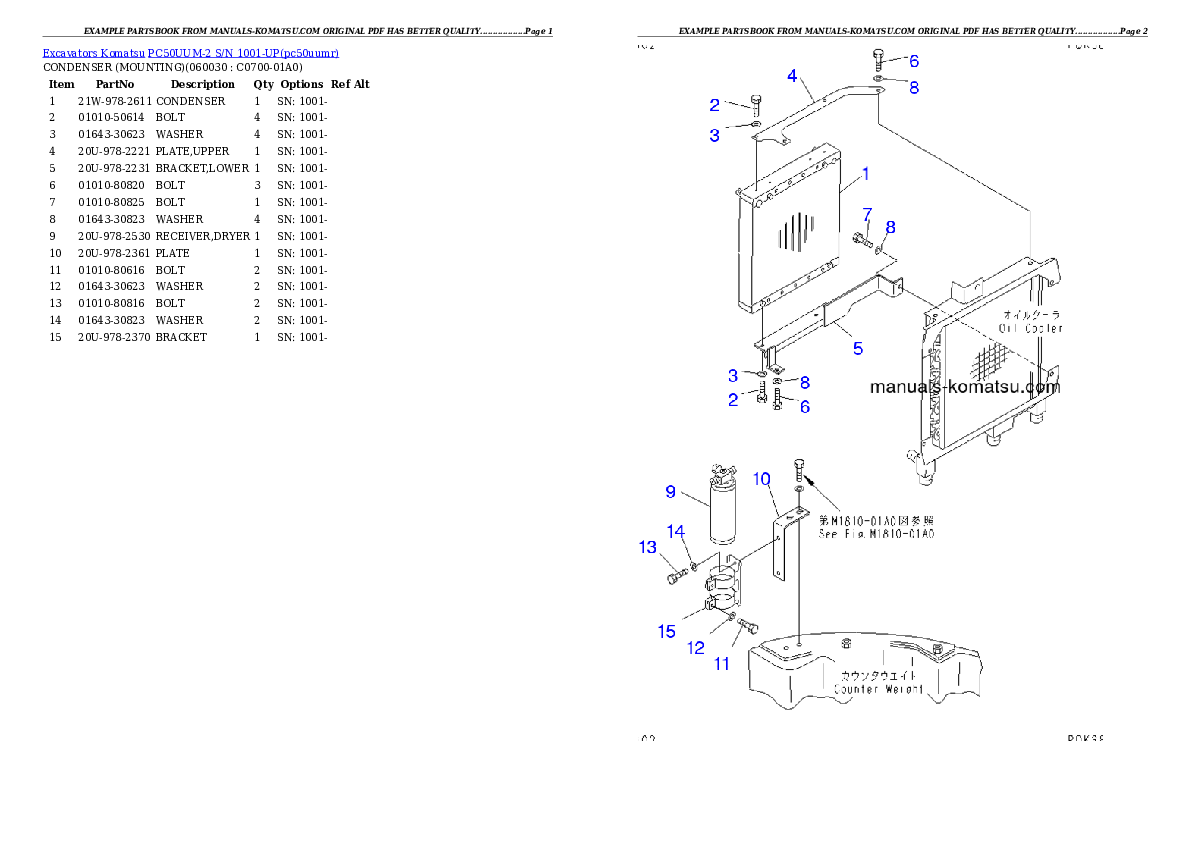 Protected: PC50UUM-2 S/N 1001-UP Partsbook