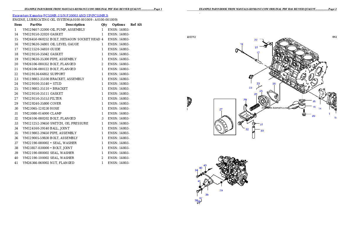 Protected: PC55MR-3 S/N F30003 AND UP Partsbook