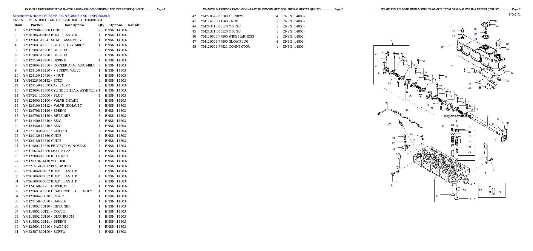 Protected: PC55MR-3 S/N F30003 AND UP Partsbook