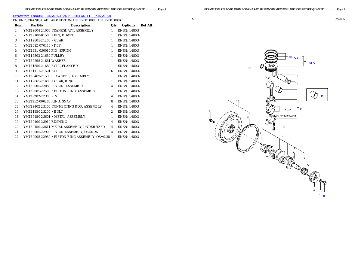 Protected: PC55MR-3 S/N F30003 AND UP Partsbook