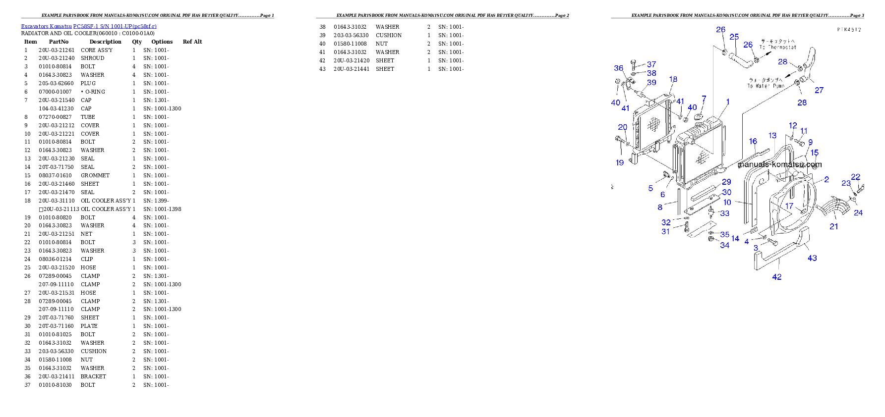 Protected: PC58SF-1 S/N 1001-UP Partsbook