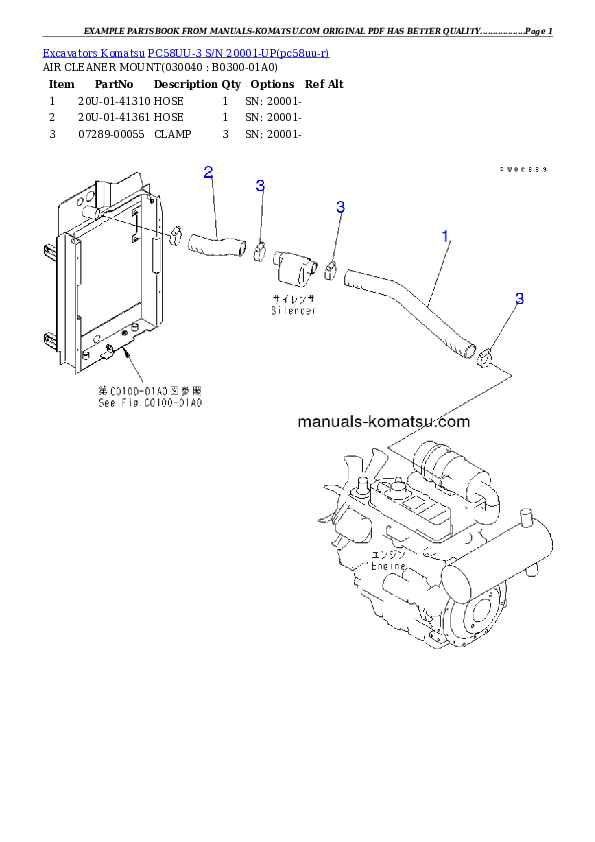 Protected: PC58UU-3 S/N 20001-UP Partsbook