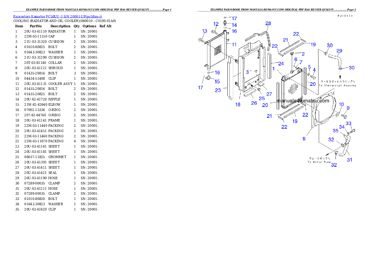 Protected: PC58UU-3 S/N 20001-UP Partsbook