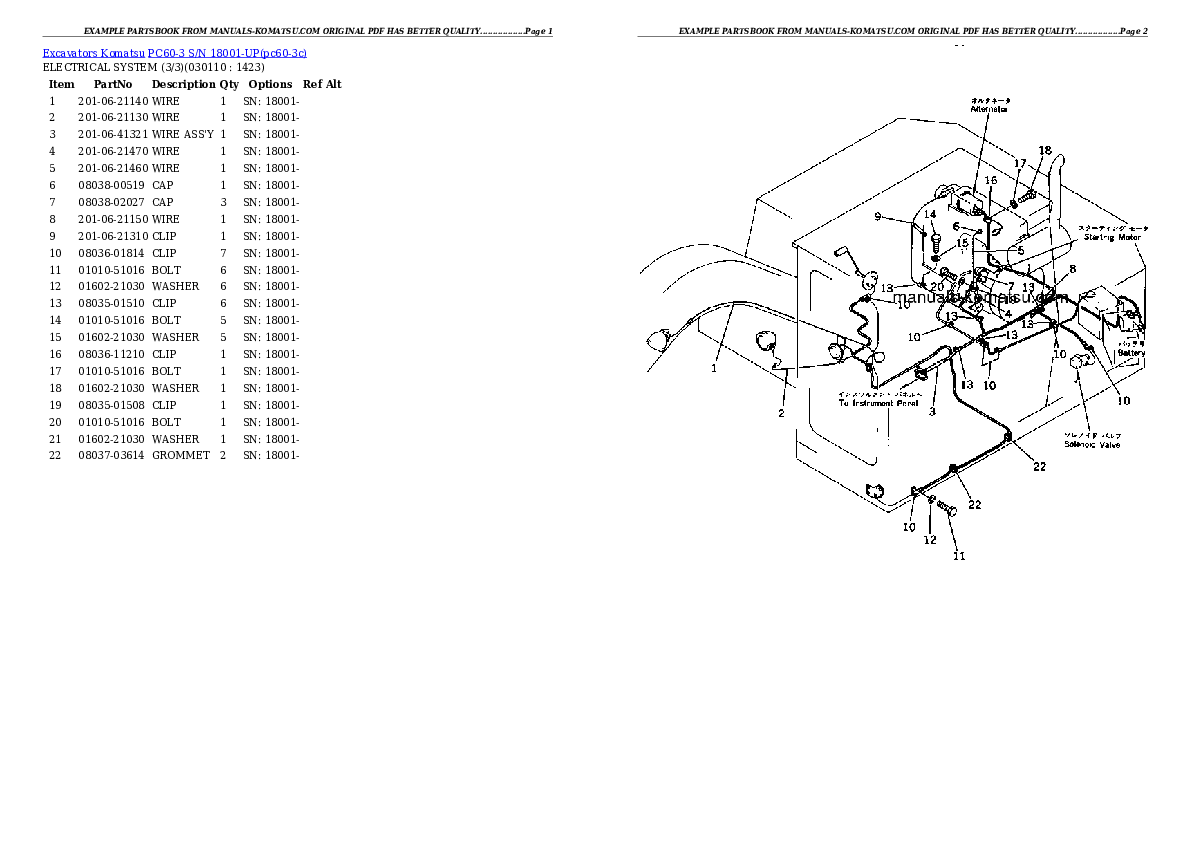 Protected: PC60-3 S/N 18001-UP Partsbook