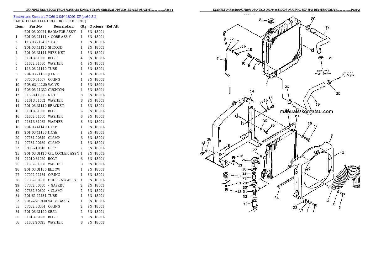 Protected: PC60-3 S/N 18001-UP Partsbook
