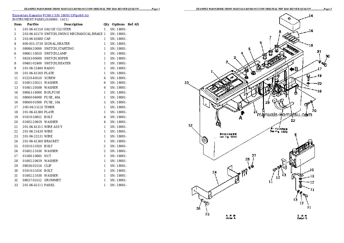 Protected: PC60-3 S/N 18001-UP Partsbook