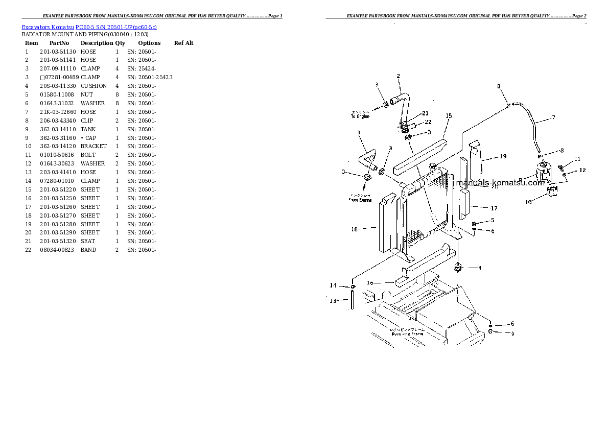 Protected: PC60-5 S/N 20501-UP Partsbook