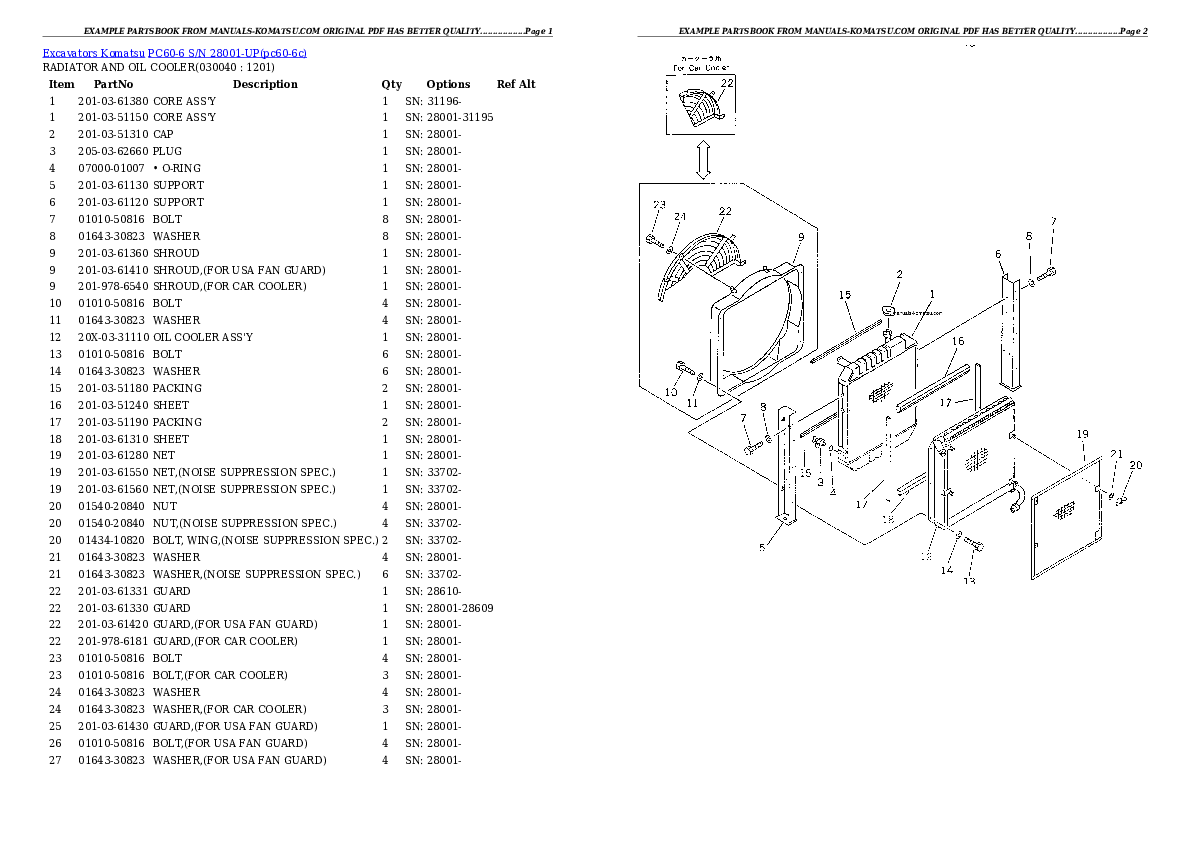 Protected: PC60-6 S/N 28001-UP Partsbook
