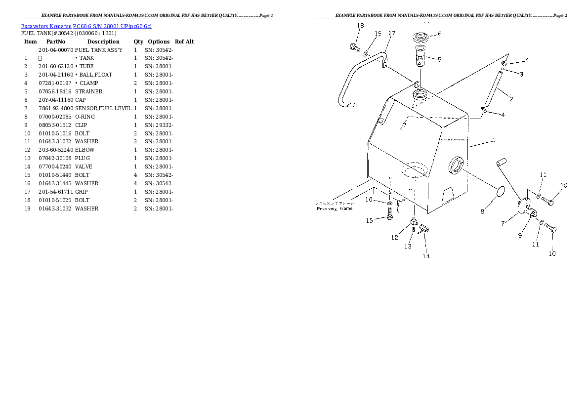 Protected: PC60-6 S/N 28001-UP Partsbook