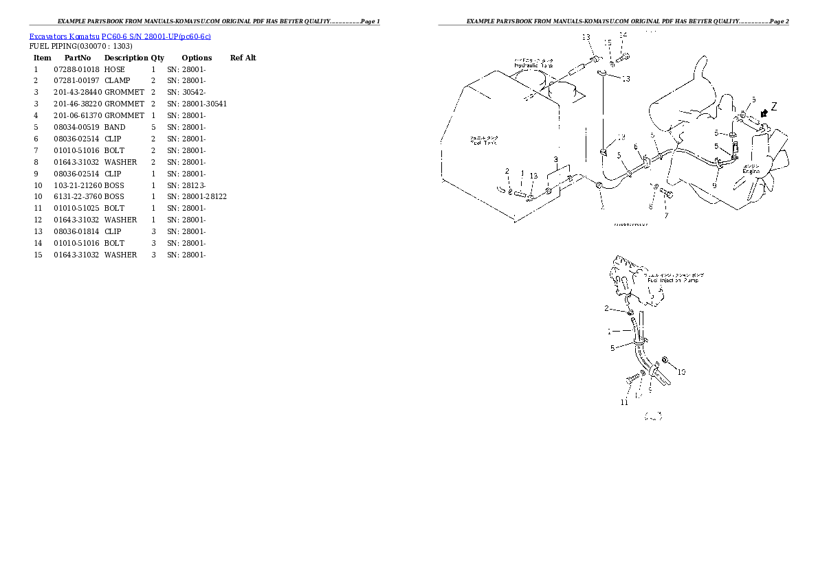 Protected: PC60-6 S/N 28001-UP Partsbook