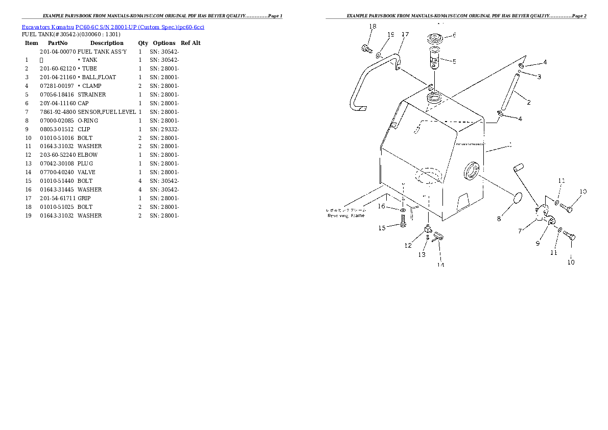 Protected: PC60-6C S/N 28001-UP (Custom Spec.) Partsbook