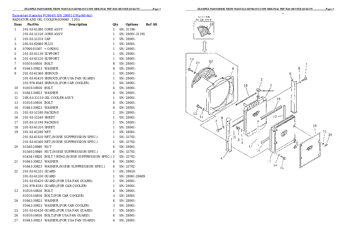 Protected: PC60-6S S/N 28001-UP Partsbook