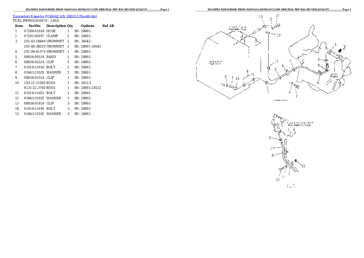 Protected: PC60-6Z S/N 28001-UP Partsbook