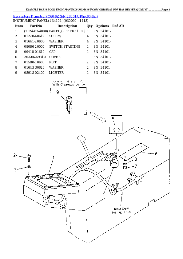 Protected: PC60-6Z S/N 28001-UP Partsbook