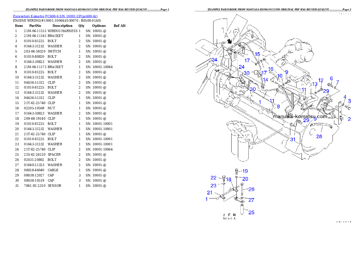 Protected: PC600-6 S/N 10001-UP (Overseas Version) Partsbook