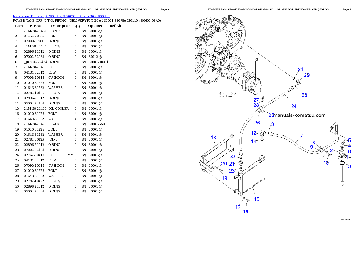 Protected: PC600-8 S/N 30001-UP (ecot3) Partsbook