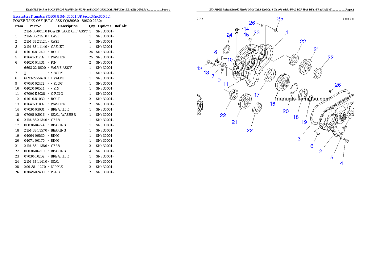 Protected: PC600-8 S/N 30001-UP (ecot3) Partsbook