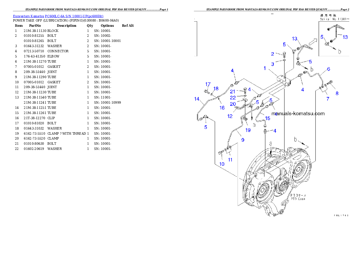 Protected: PC600LC-6A S/N 10001-UP Partsbook