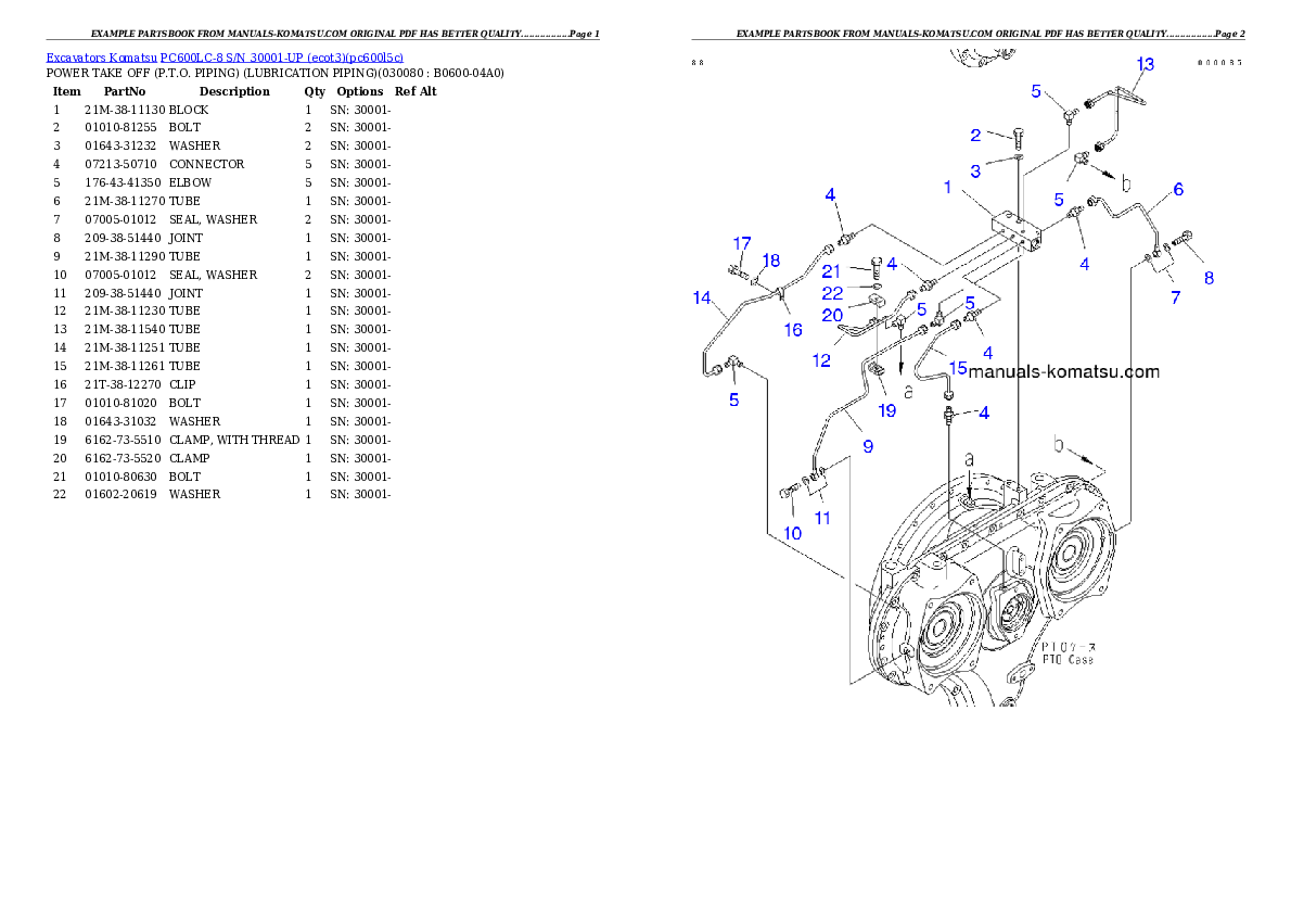 Protected: PC600LC-8 S/N 30001-UP (ecot3) Partsbook