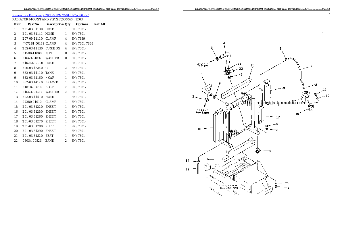 Protected: PC60L-5 S/N 7501-UP Partsbook