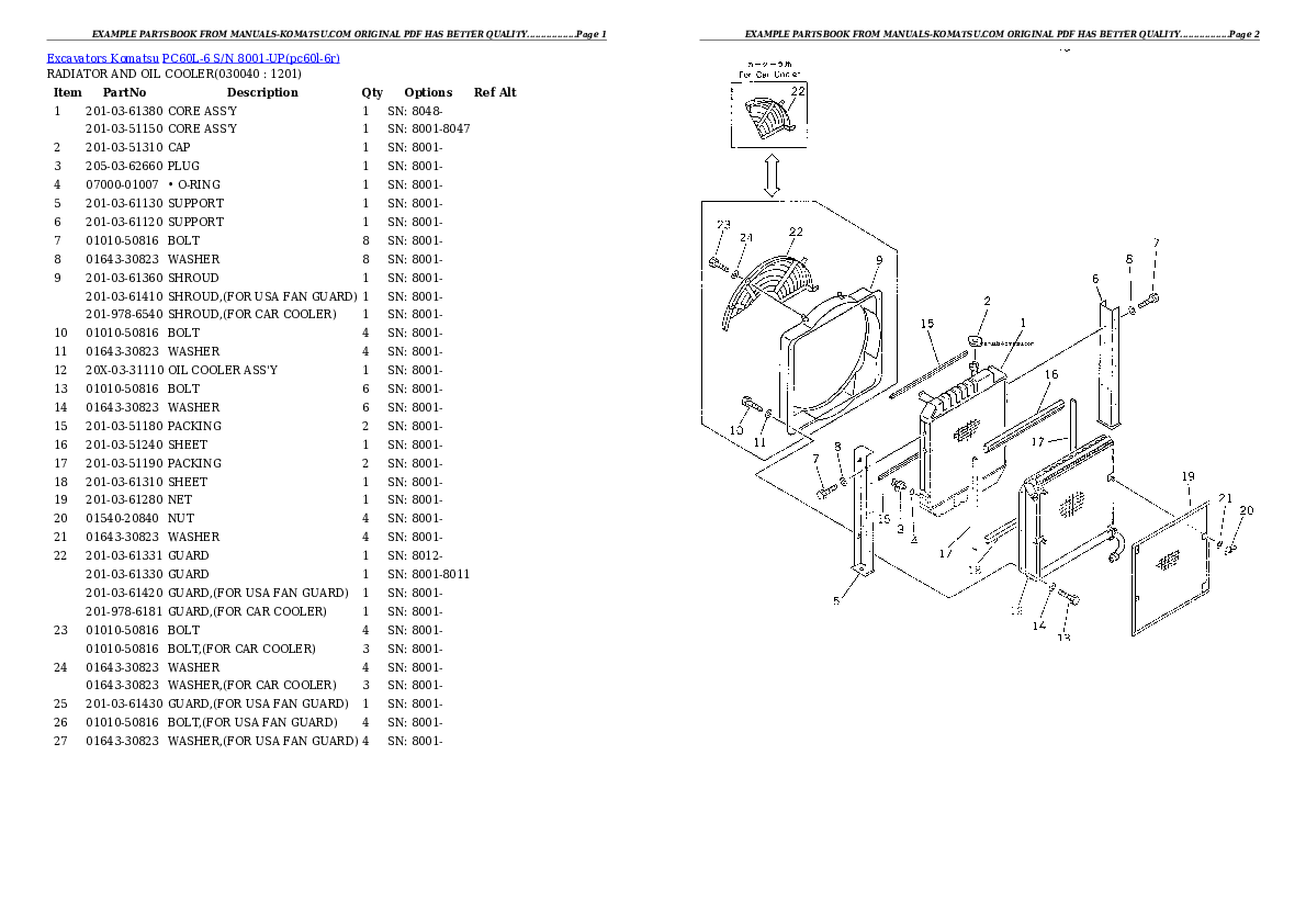 Protected: PC60L-6 S/N 8001-UP Partsbook