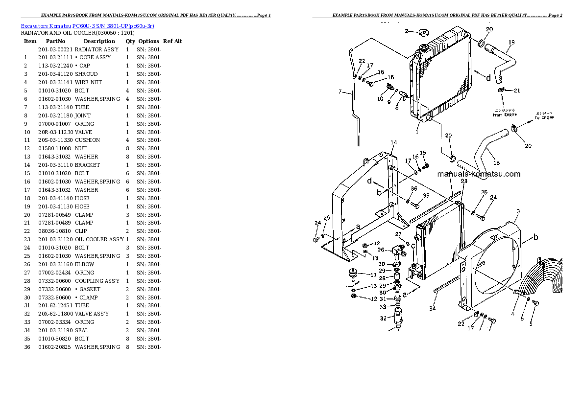 Protected: PC60U-3 S/N 3801-UP Partsbook