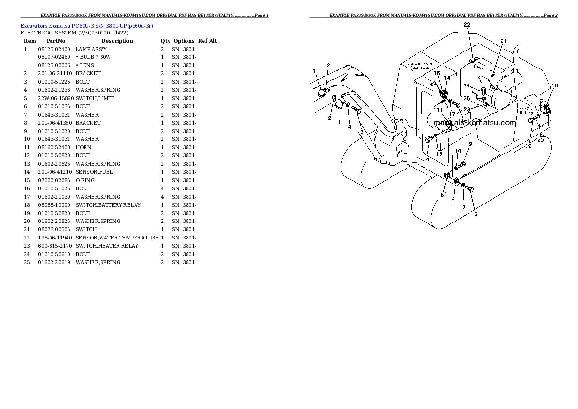 Protected: PC60U-3 S/N 3801-UP Partsbook