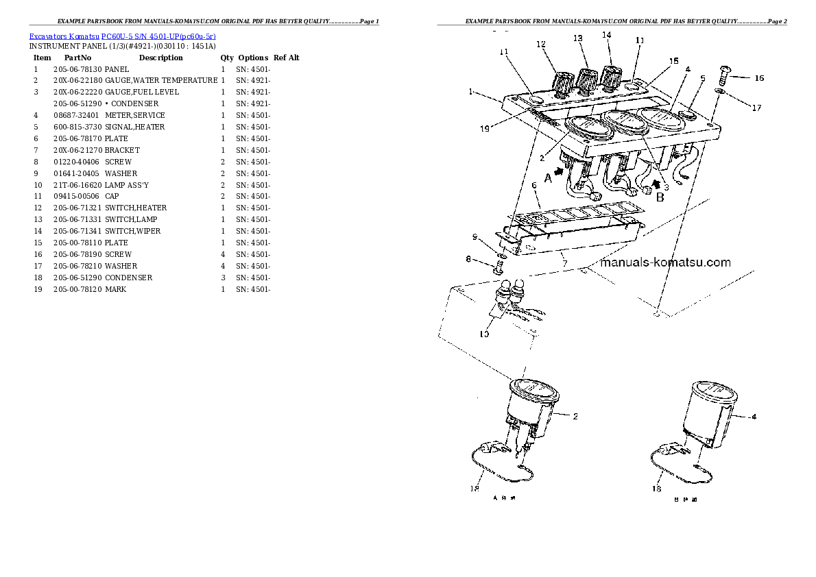 Protected: PC60U-5 S/N 4501-UP Partsbook