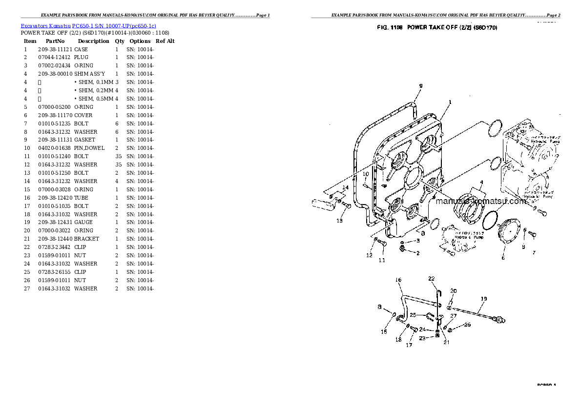 Protected: PC650-1 S/N 10007-UP Partsbook