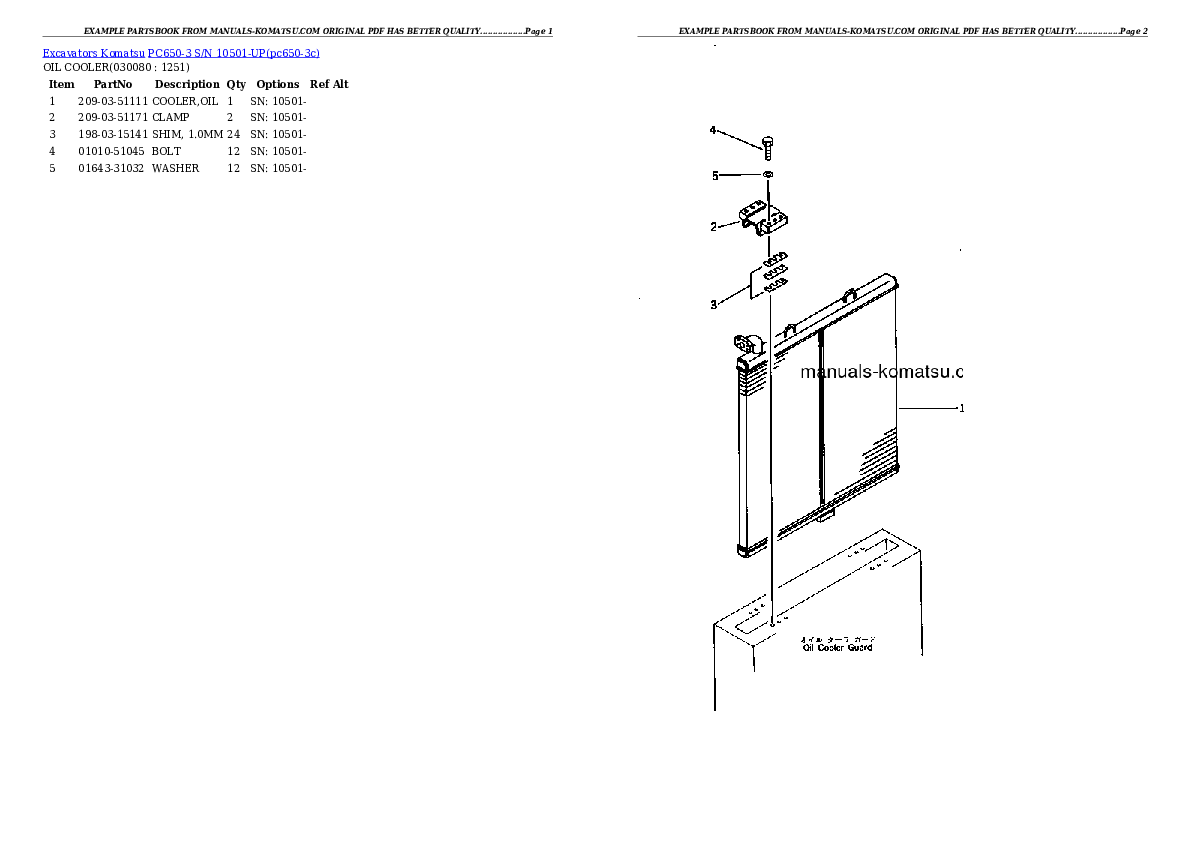Protected: PC650-3 S/N 10501-UP Partsbook