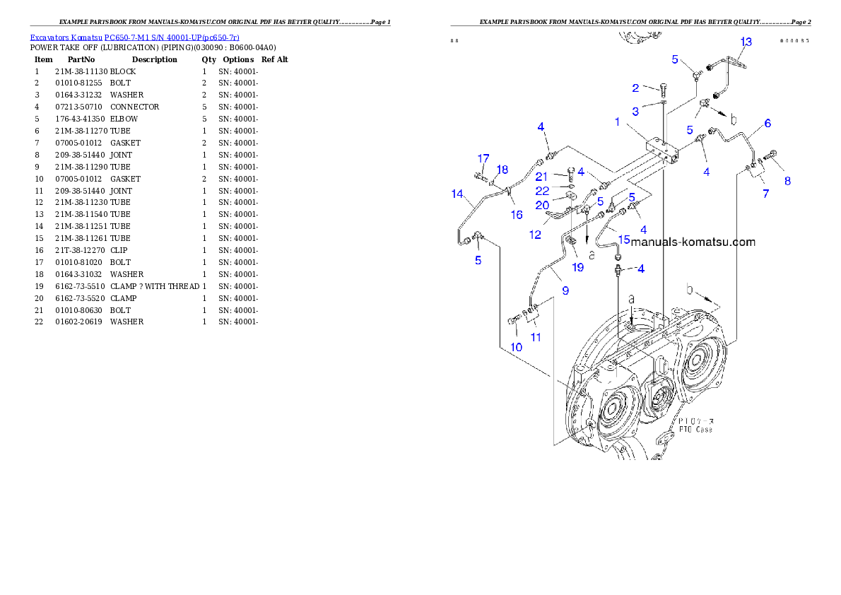 Protected: PC650-7-M1 S/N 40001-UP Partsbook