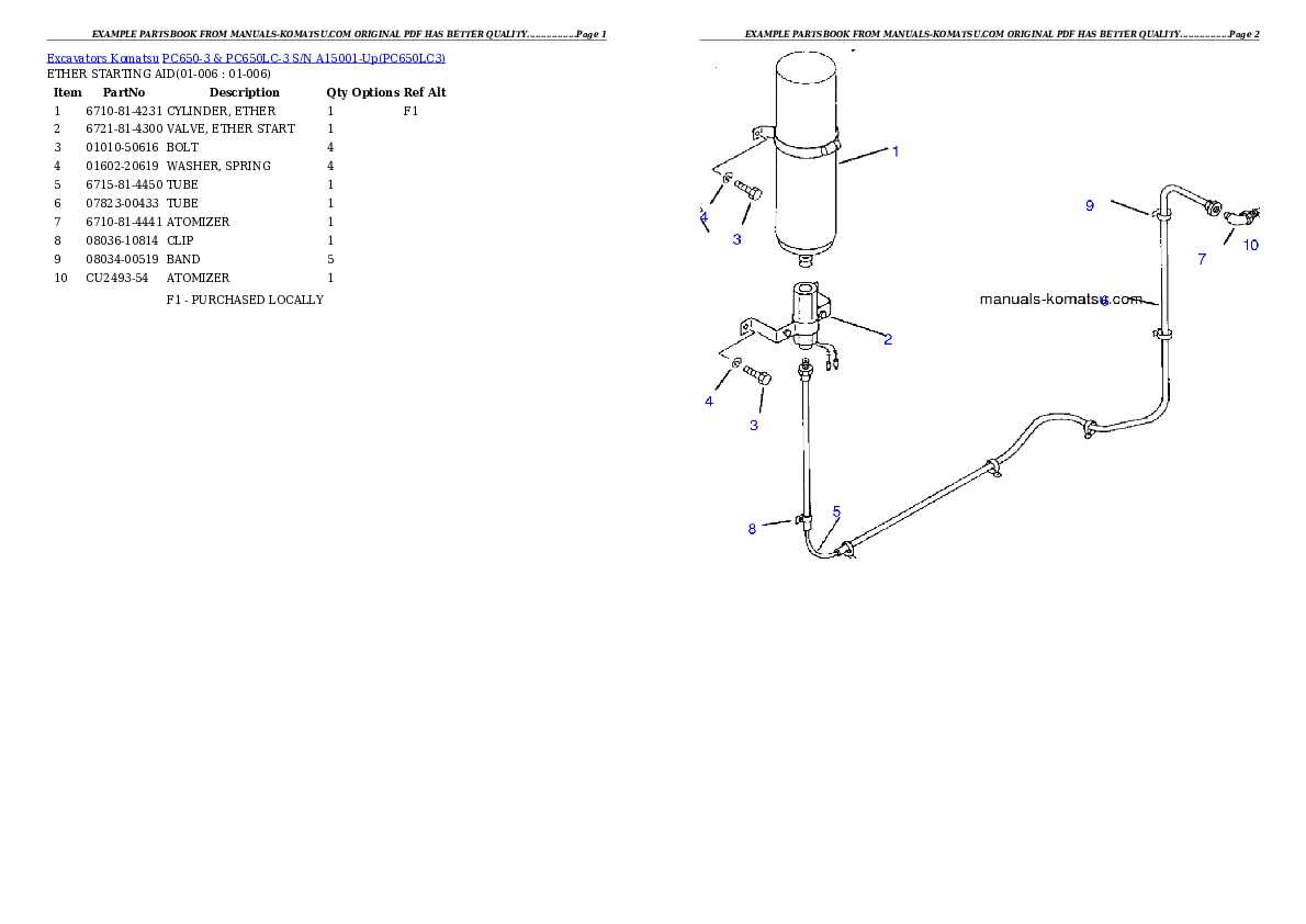Protected: PC650-3 & PC650LC-3 S/N A15001-Up Partsbook