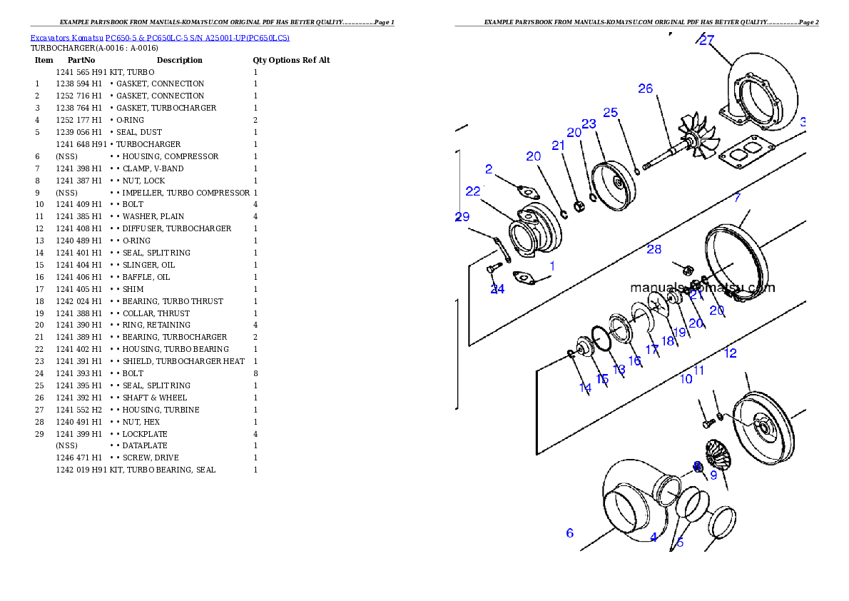 Protected: PC650-5 & PC650LC-5 S/N A25001-UP Partsbook