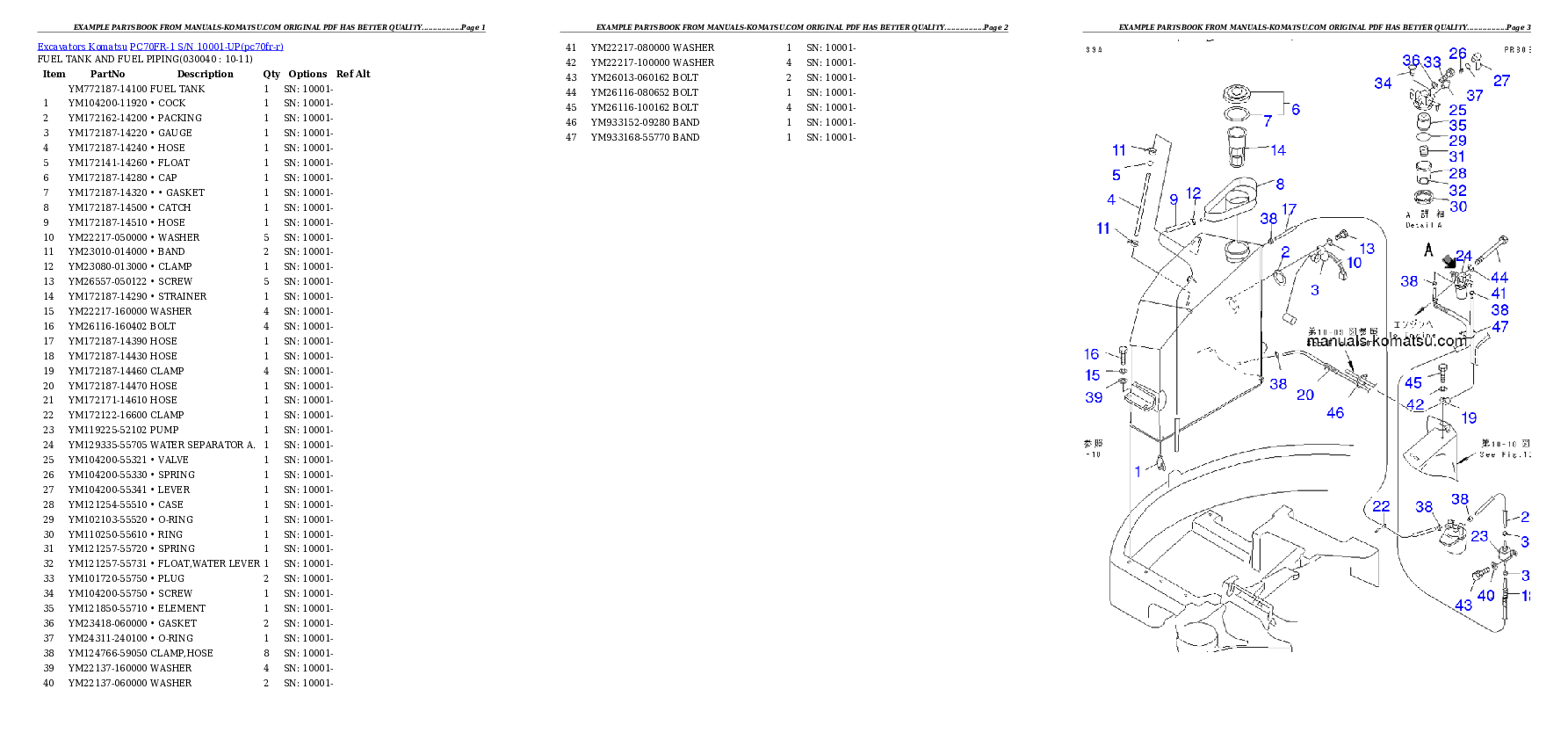 Protected: PC70FR-1 S/N 10001-UP Partsbook