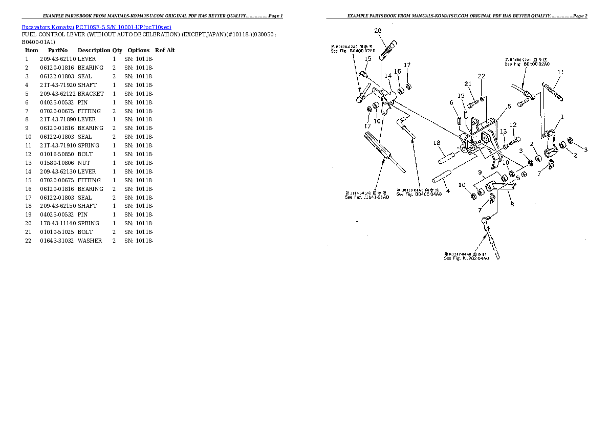 Protected: PC710SE-5 S/N 10001-UP Partsbook