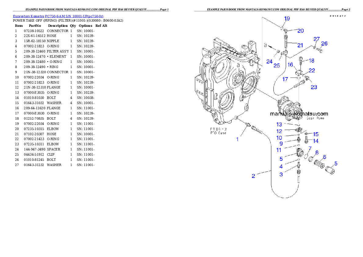 Protected: PC750-6-AM S/N 10001-UP Partsbook