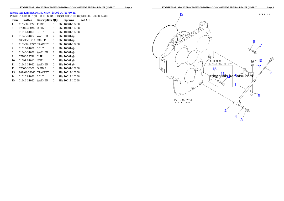 Protected: PC750-6 S/N 10001-UP (SAA6D140E-3 (TIER 2) Eng. Installed) Partsbook