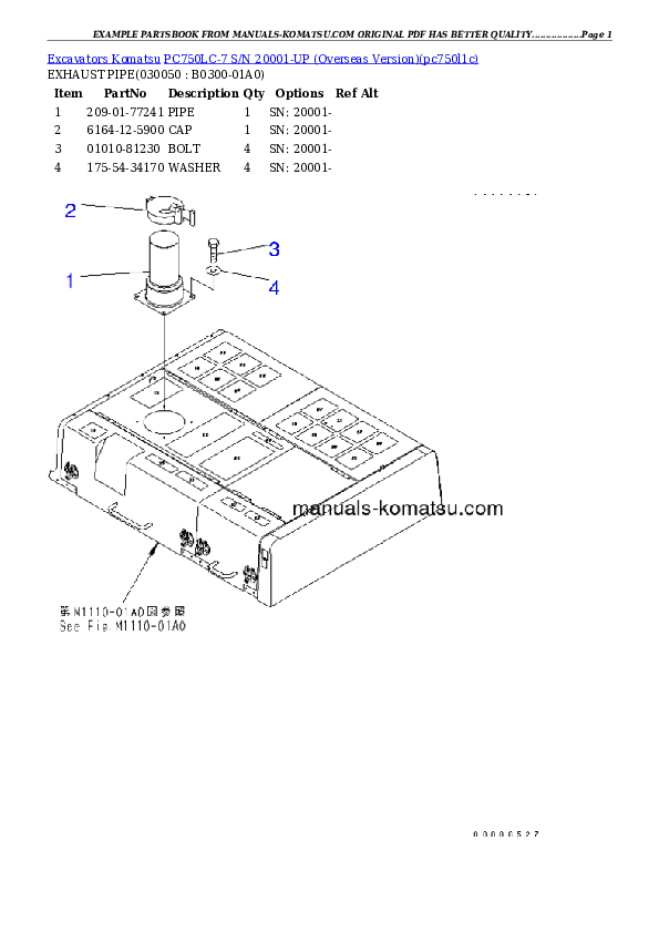 Protected: PC750LC-7 S/N 20001-UP (Overseas Version) Partsbook