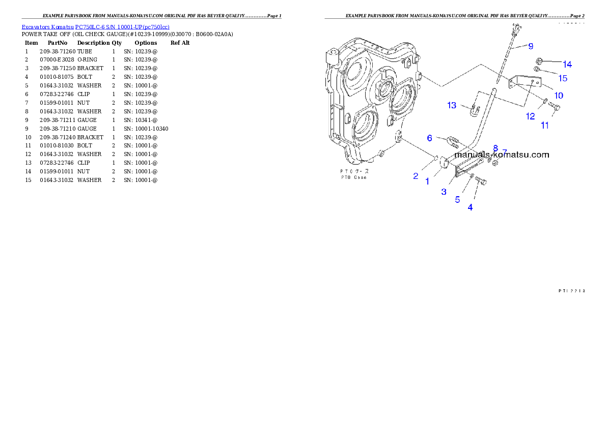 Protected: PC750LC-6 S/N 10001-UP (SAA6D140E-3 (TIER 2) Eng. Installed) Partsbook