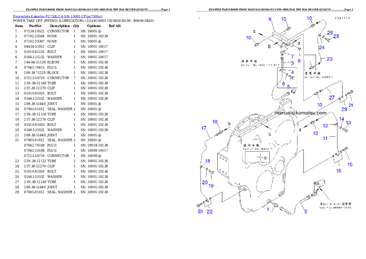 Protected: PC750LC-6 S/N 10001-UP (SAA6D140E-3 (TIER 2) Eng. Installed) Partsbook